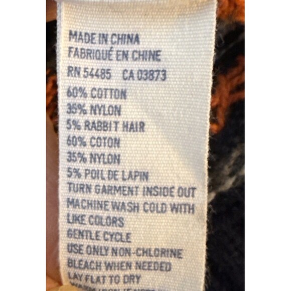 American Eagle Mens Blue Fair Isle Nordic Sweater XL Vintage Preppy Cabincore - Picture 4 of 8